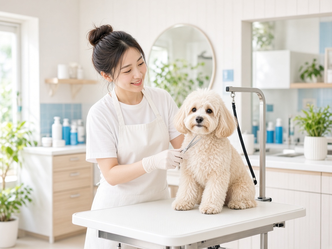 犬をトリミングするイメージ